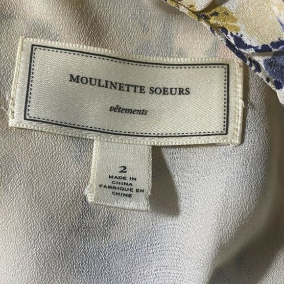 Moulinette Soeurs Floral Ruffle Silk Maxi Dress by Anthropologie Size 2 EUC! - Picture 9 of 13